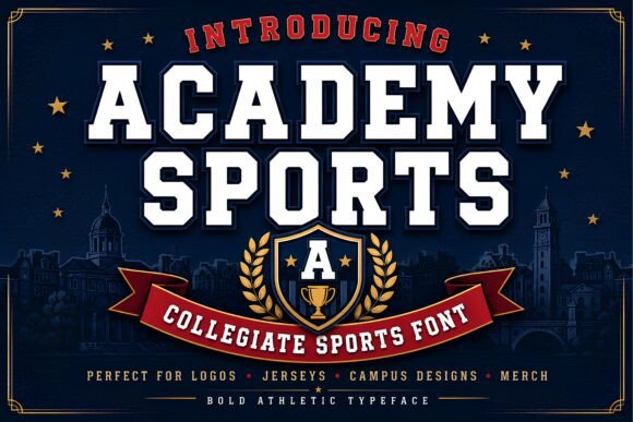 Academy Sports: A Bold Varsity Display Font