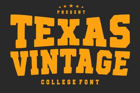 Texas Vintage: Bold College Typeface for Impactful Design