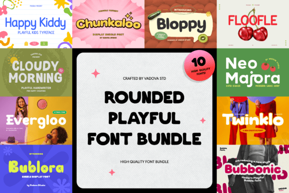 The Rounded Playful Font Bundle: A Friendly Face for Your Designs
