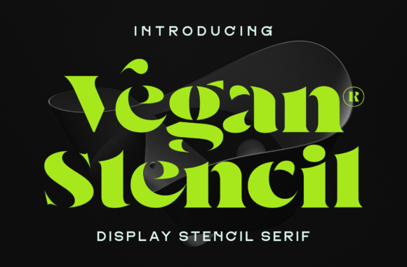 Vegan Font: A Bold Stencil Typeface for Modern Design